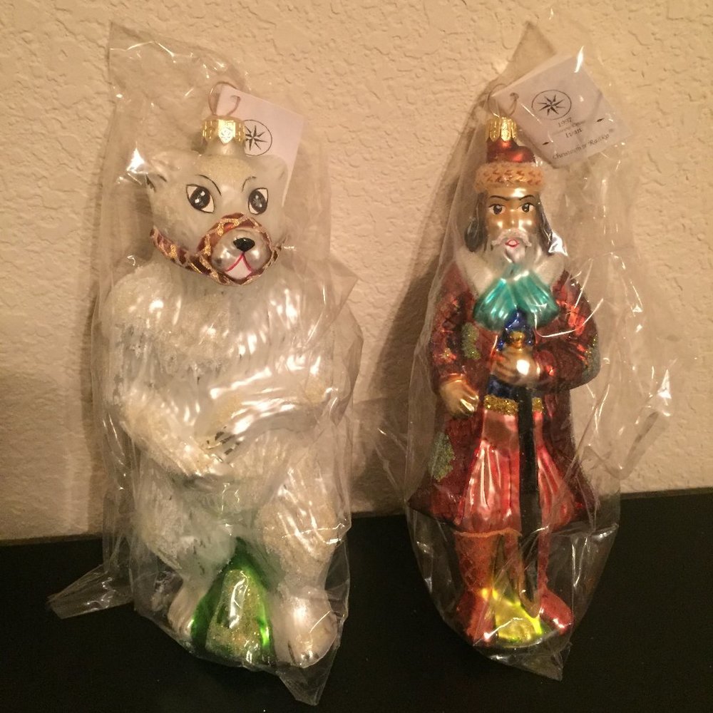 Christopher Radko 1997 “IVAN & MISHA” Ornaments, LE #759 of 10,000